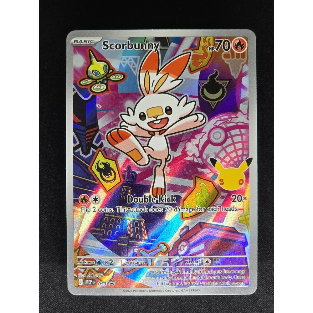 Scorbunny 053 Pokemon First Partner Illustration Collection Series 2 M/NM